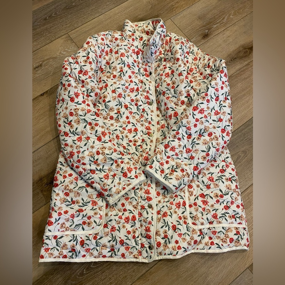 Draper James RSVP Women’s Coat Quilted Floral Coat Size XL